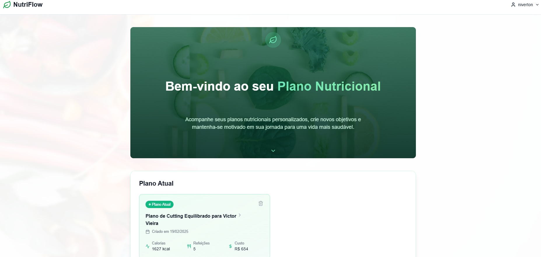 NutriFlow project screenshot